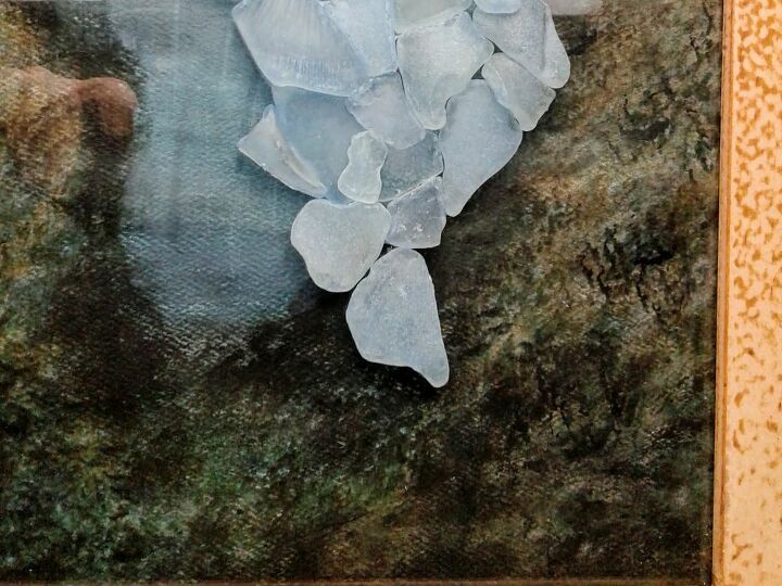 iceberg em frente arte em vidro do mar, iceberg em terra