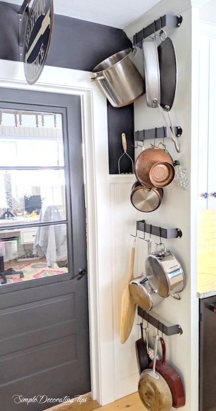 wall mounted pot rack