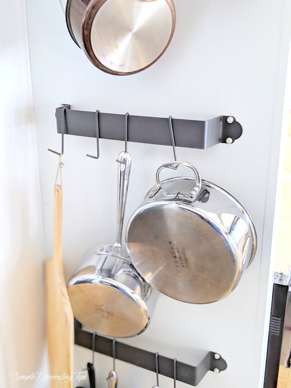 wall mounted pot rack