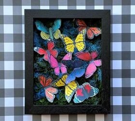 beautiful butterfly shadow box