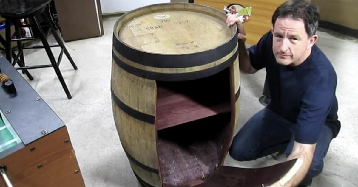 How To Make A Diy Wine Barrel Cabinet Hometalk
