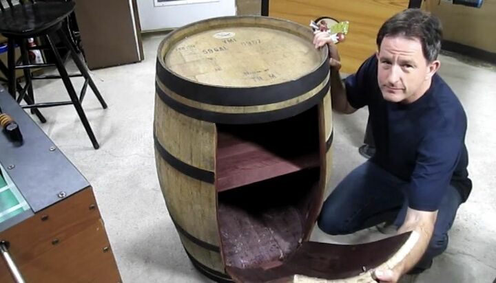diy wine barrel cabinet