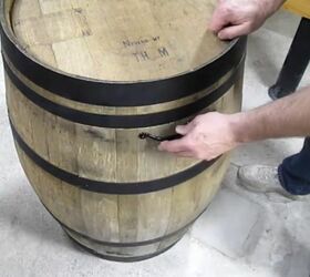 diy wine barrel cabinet, Install Handle