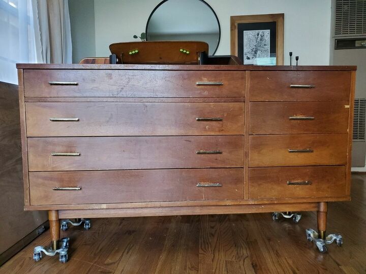mid century modern dresser upcycled, Before