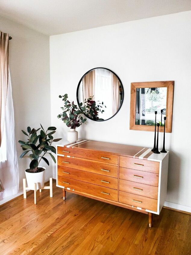 mid century modern dresser upcycled