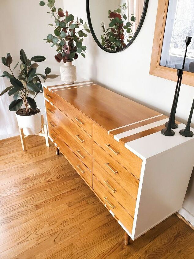 mid century modern dresser upcycled