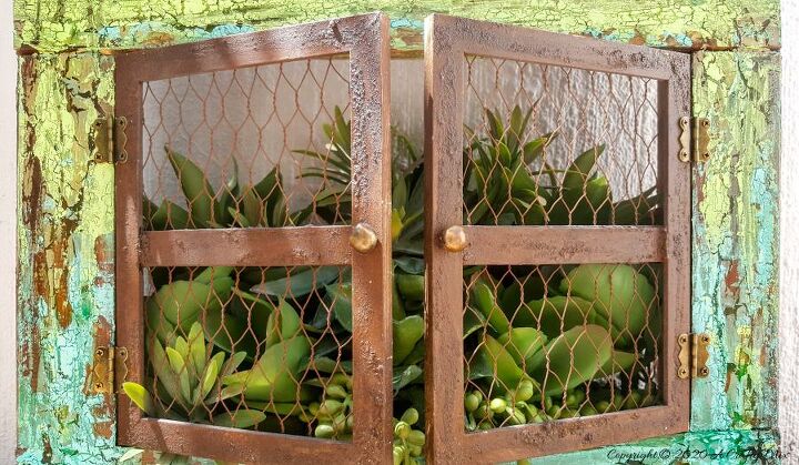 turn picture frames into faux rusty windows