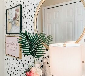 DIY Dalmatian Accent Wall + Entryway Makeover