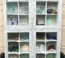 curio wall cabinet made from dollarstore tea boxes, Close up