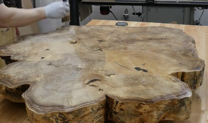 diy maple and metal table, Seal