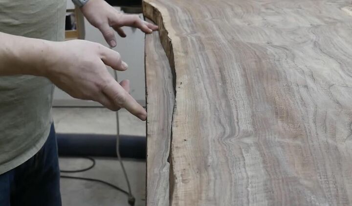 diy walnut table from heritage tree branches, Create Live Edge