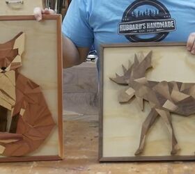 DIY Geometric Animals Wood Art