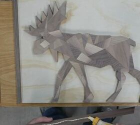 arte de madera de animales geomtricos diy