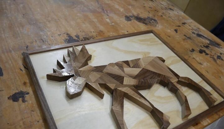 arte de madera de animales geomtricos diy, Sellar la madera