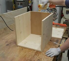 diy burned finish kindling box, Join with Wood Glue