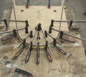how to make a steam bent chair, Clamp to Form