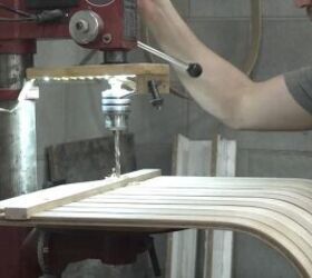 how to make a steam bent chair, Install Dowels