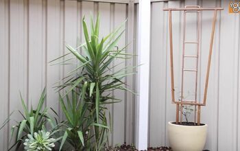 DIY Wood and Copper Climbing Trellis