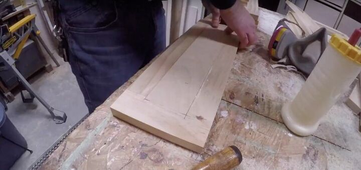 how to build your own simple shaker style cabinet doors, Glue