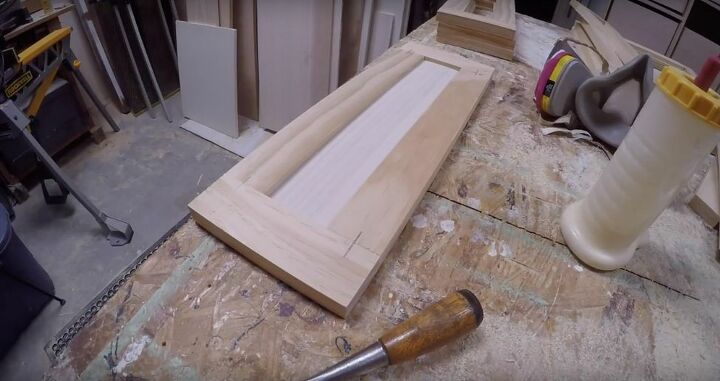 how to build your own simple shaker style cabinet doors, Sand and Paint or Stain