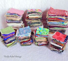 Here's one way we never expected to use spare quilting squares