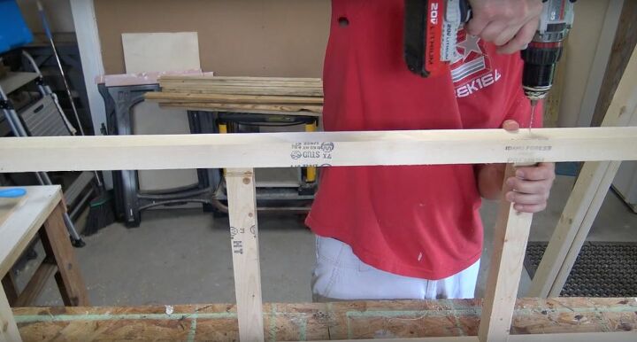 how to build a fun led lighted headboard for your teen, Screw the Frame Together