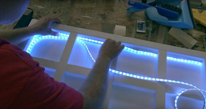 how to build a fun led lighted headboard for your teen, Add Lights