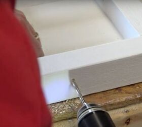 how to build a fun led lighted headboard for your teen, Drill a Hole for the Power Cord