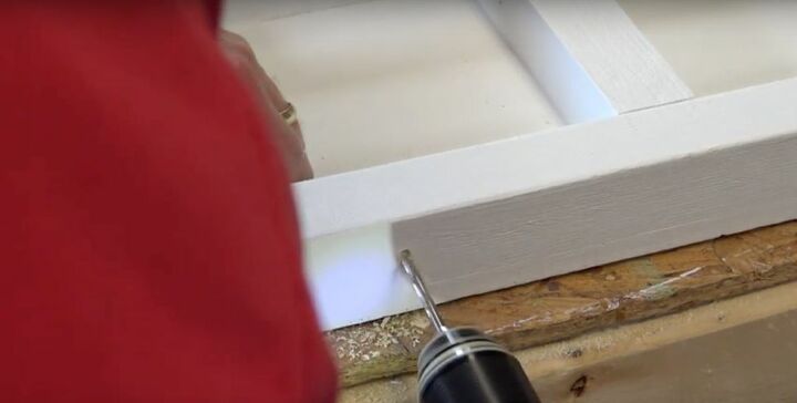 how to build a fun led lighted headboard for your teen, Drill a Hole for the Power Cord
