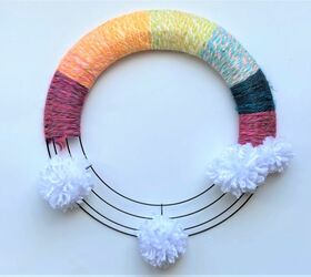 colorful rainbow wreath