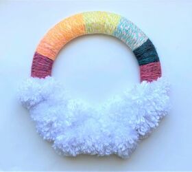 colorful rainbow wreath