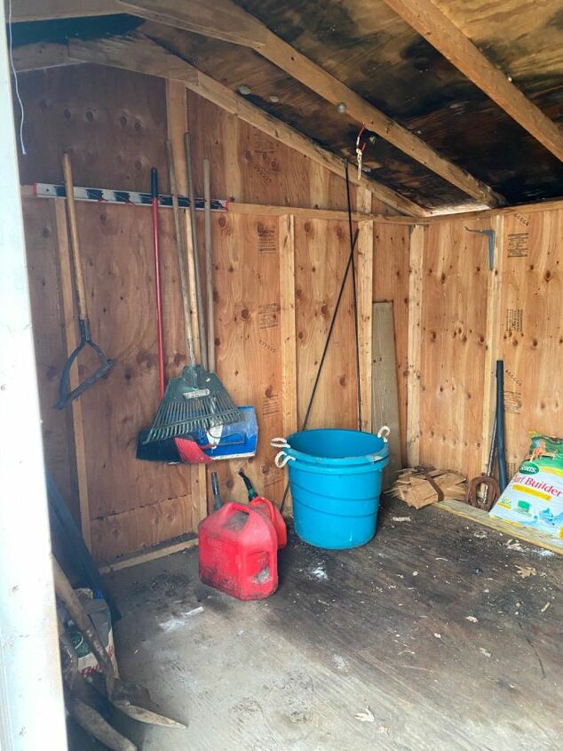 q how can i clean and repair this shed