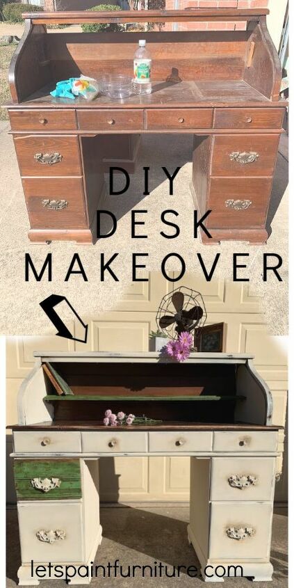 how to chalk paint a desk