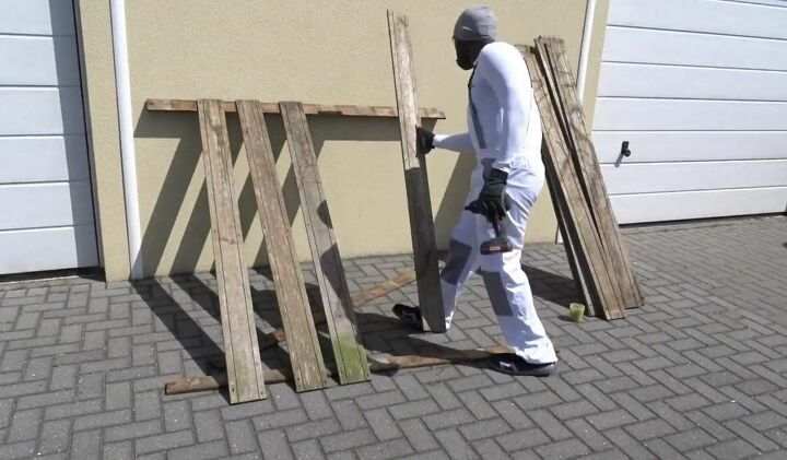 fence to furniture flip diy chairs, Separate Vertical Slats