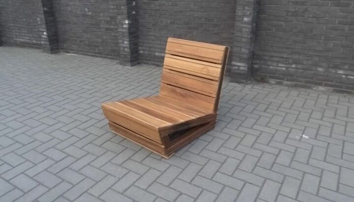 fence to furniture flip diy chairs, Stain the Chairs