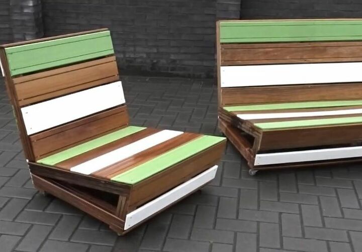 fence to furniture flip diy chairs, Install Casters