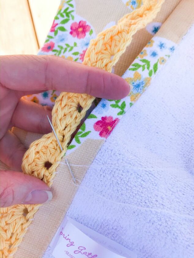 como adicionar uma borda de croch bonita a uma toalha de ch