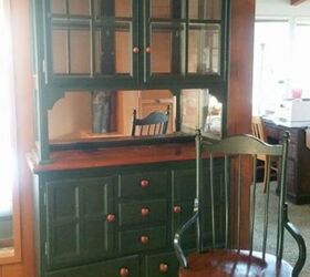reclaimed wood backed hutch