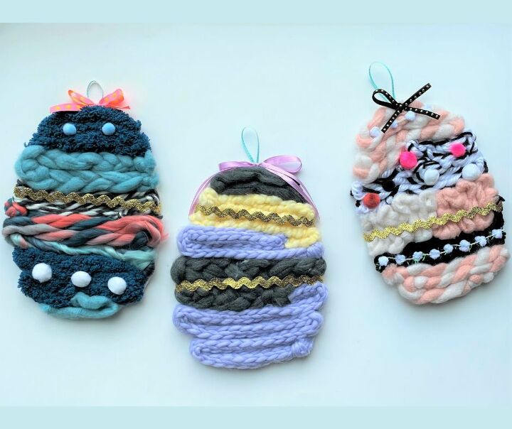 faux woven easter eggs
