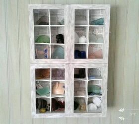 curio wall cabinet made from dollarstore tea boxes, Hanging Display for my Craftroom