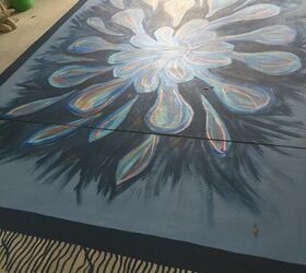 painting a rug on concrete, Finished rug