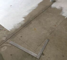painting a rug on concrete, Concrete prep