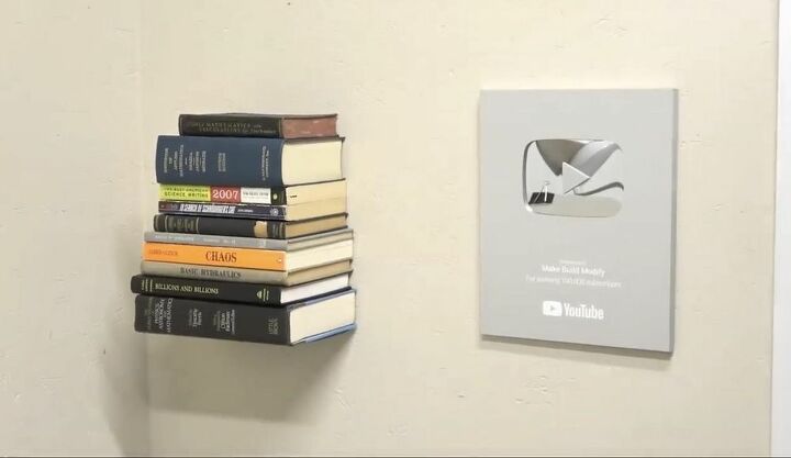 diy invisible bookshelf