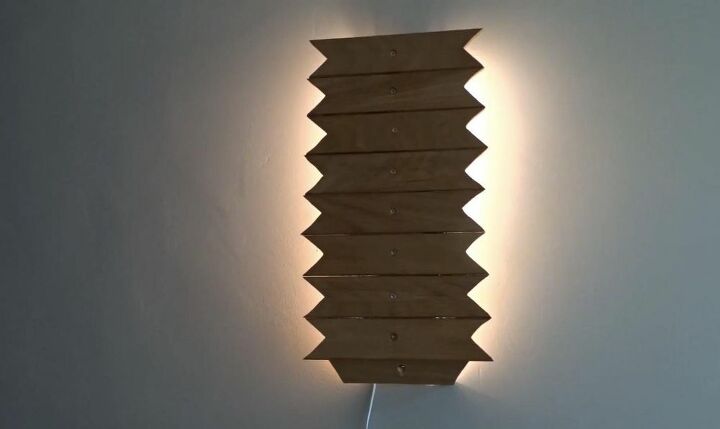 lmpara de bricolaje de listones de madera de la cama, Montar la luminaria