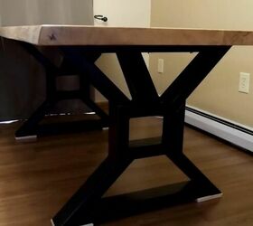 Farmhouse table with on sale metal legs diy