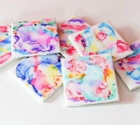 colorful resin coasters