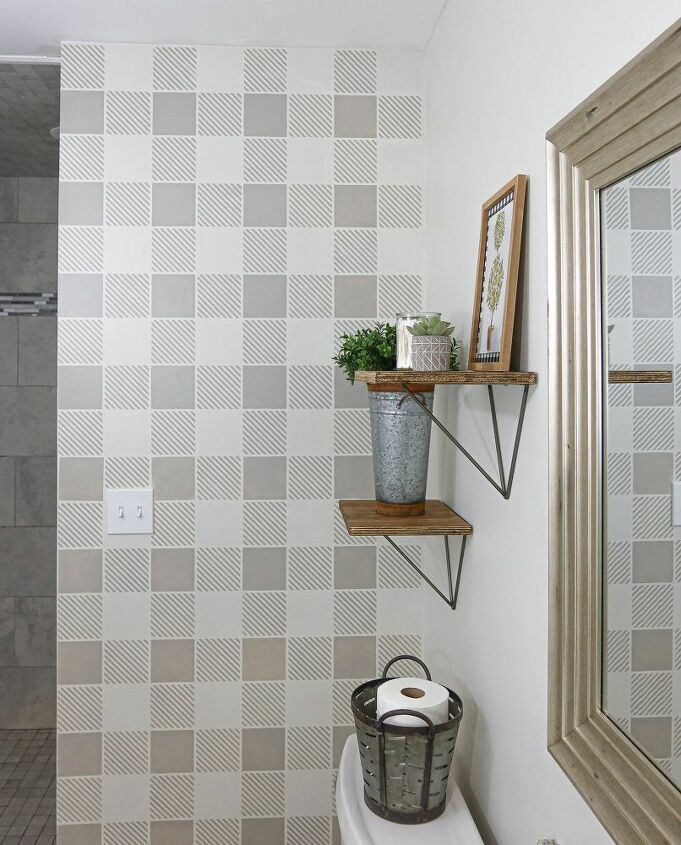 Bathroom Update: How to Perfectly Stencil a Wall