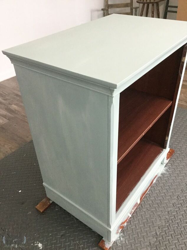 accent cabinet makeover, Accent Cabinet After Second Coat of Paint