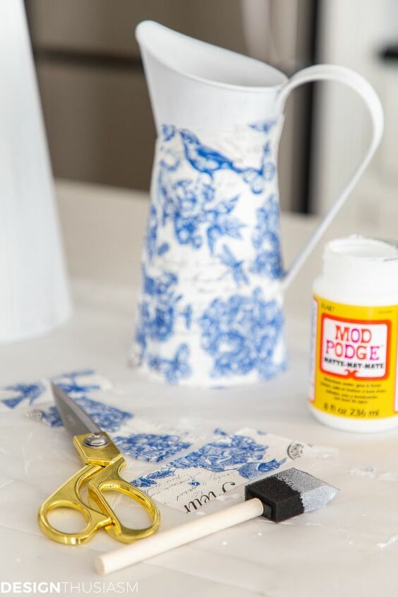 decorao azul e branca artesanato de primavera em papel chinoiserie
