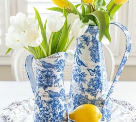 blue and white decor diy spring chinoiserie paper craft